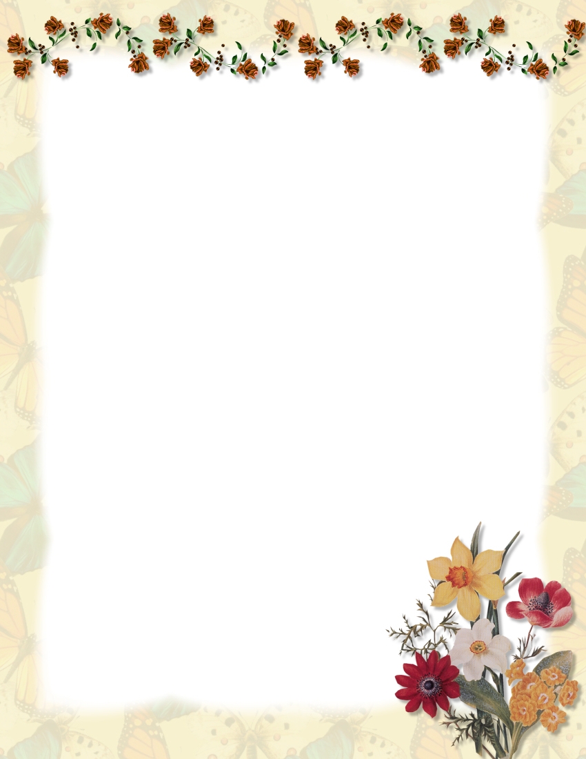 Floral Stationery Theme FREE Page 1