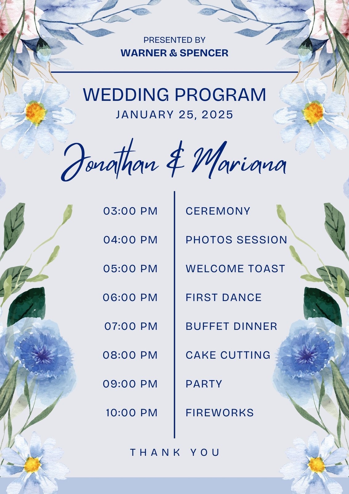 Free Printable Wedding Program Templates