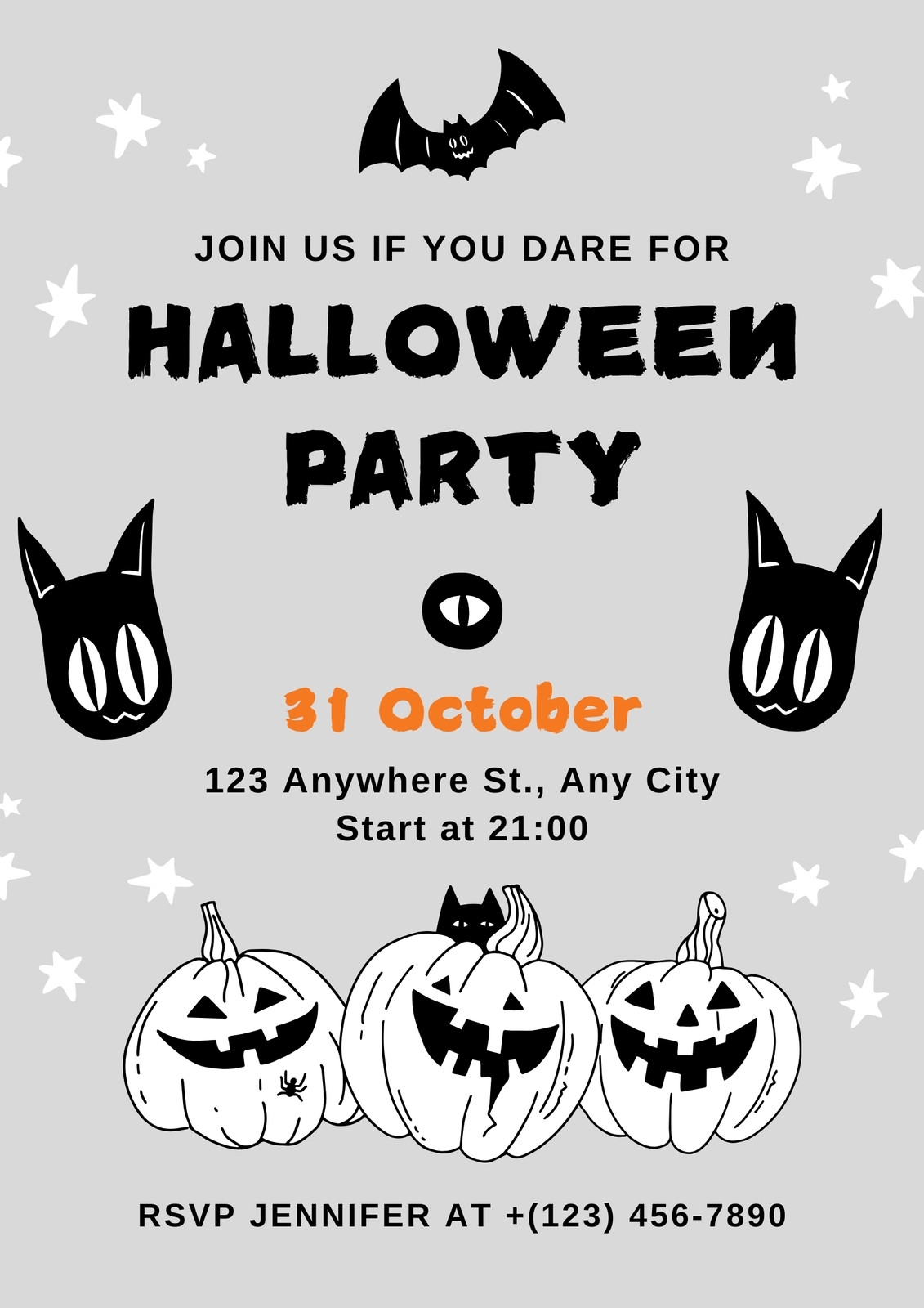 Page 15 Free Printable Customizable Halloween Flyer Templates Canva