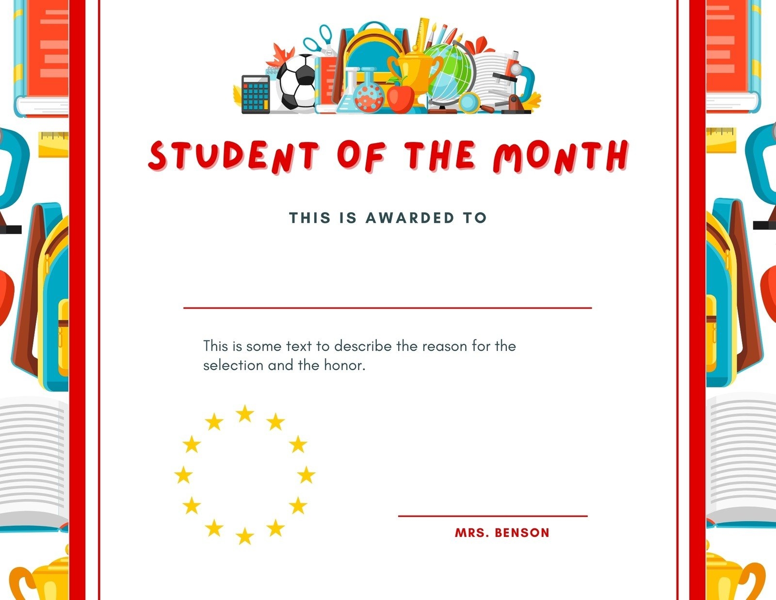 Page 4 Free Printable Customizable Student Certificate Templates Canva