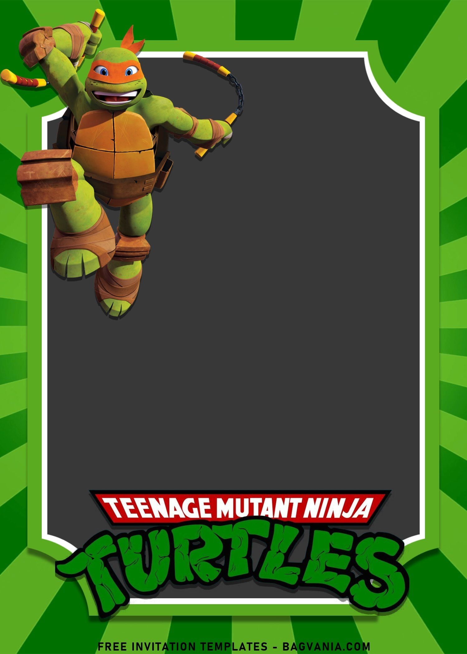 Free Printable Ninja Turtle Invitation Templates