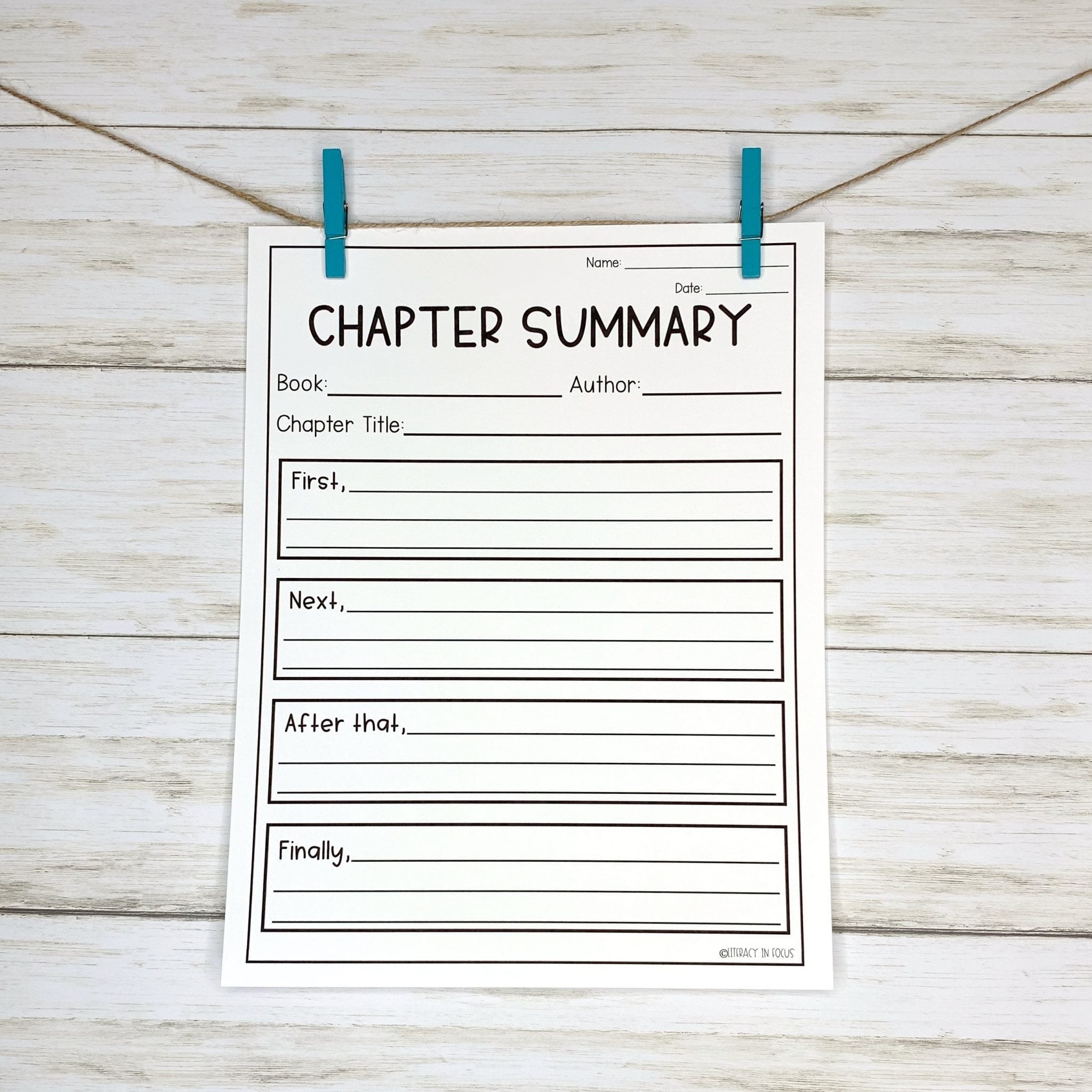 Free Printable Chapter Summary Templates