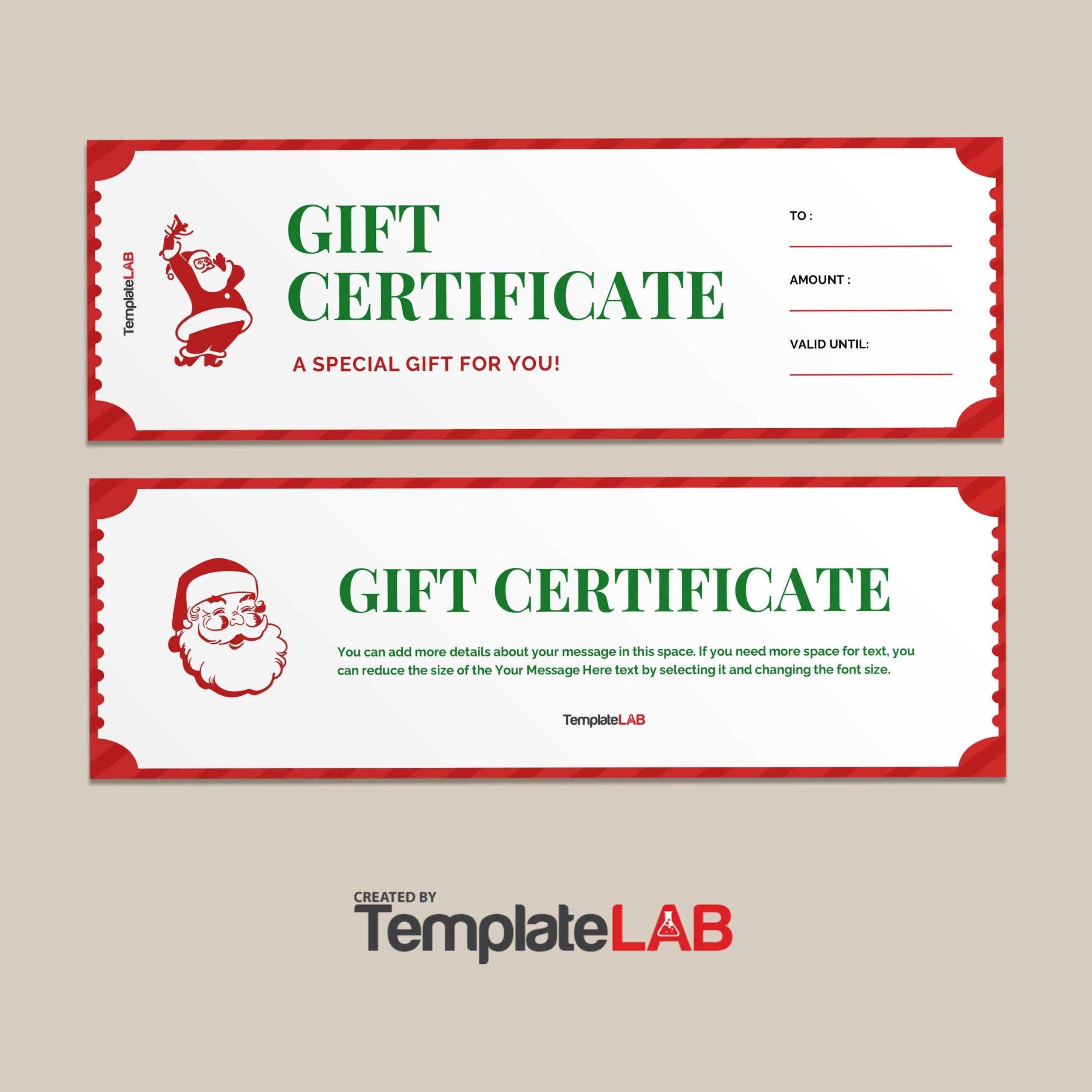 13 Free Christmas Gift Certificate Templates Word PDF TemplateLab