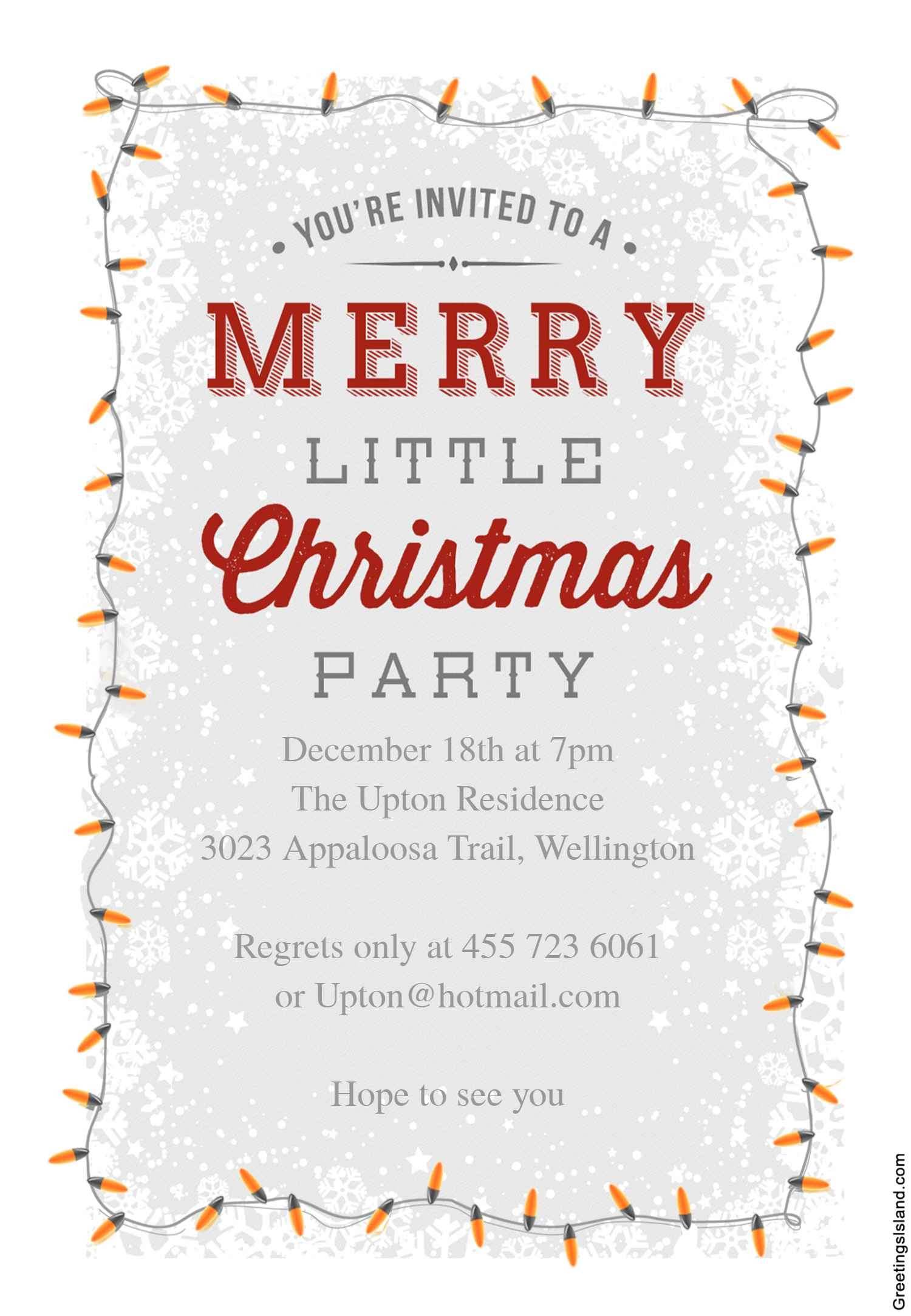 Christmas Invitation Templates Free Printable