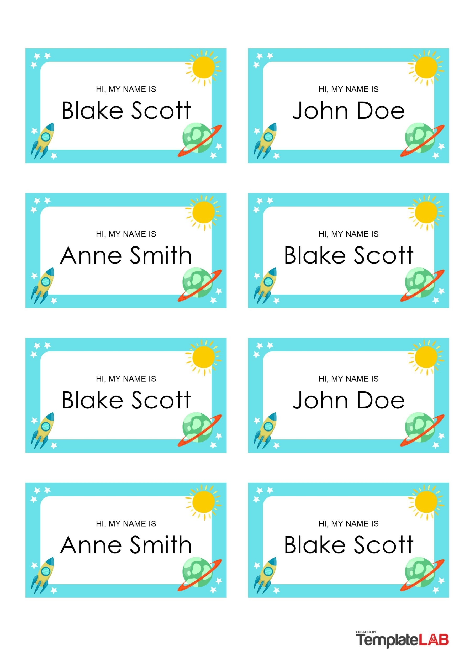Free Printable Name Badge Templates