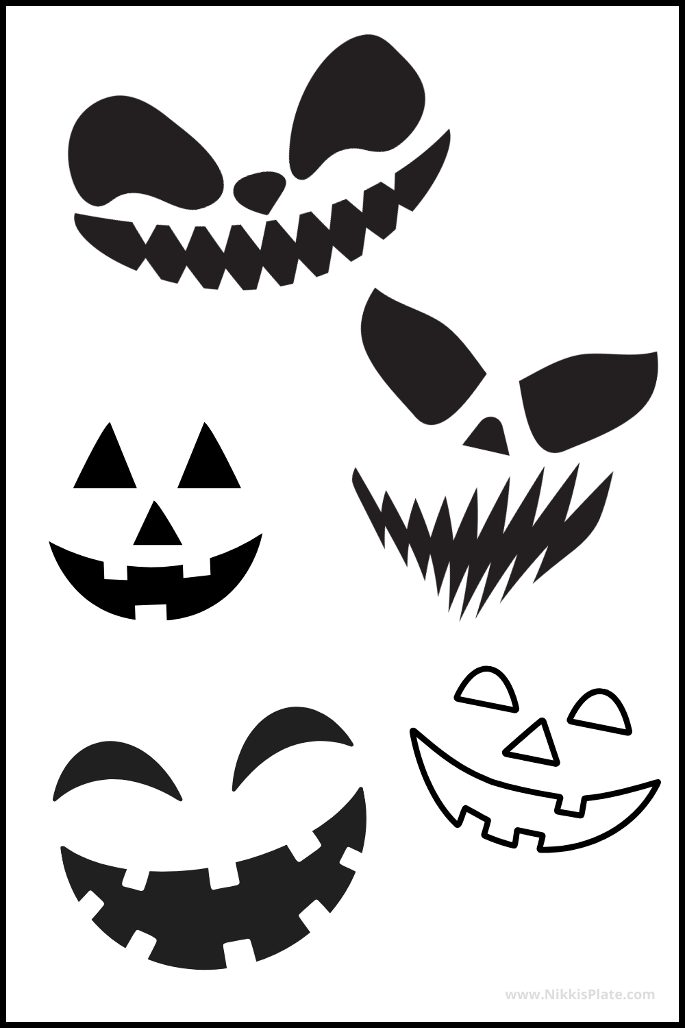 Free Printable Pumpkin Faces Templates