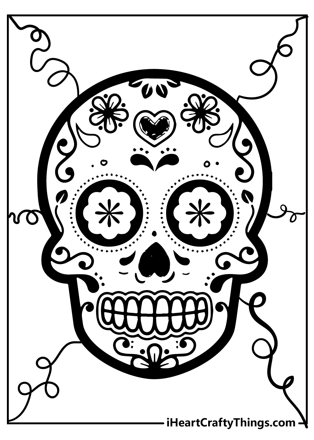 30 Sugar Skull Coloring Pages 100 Free Printables 30 Sugar Skull Coloring Pages 100 Free Printables