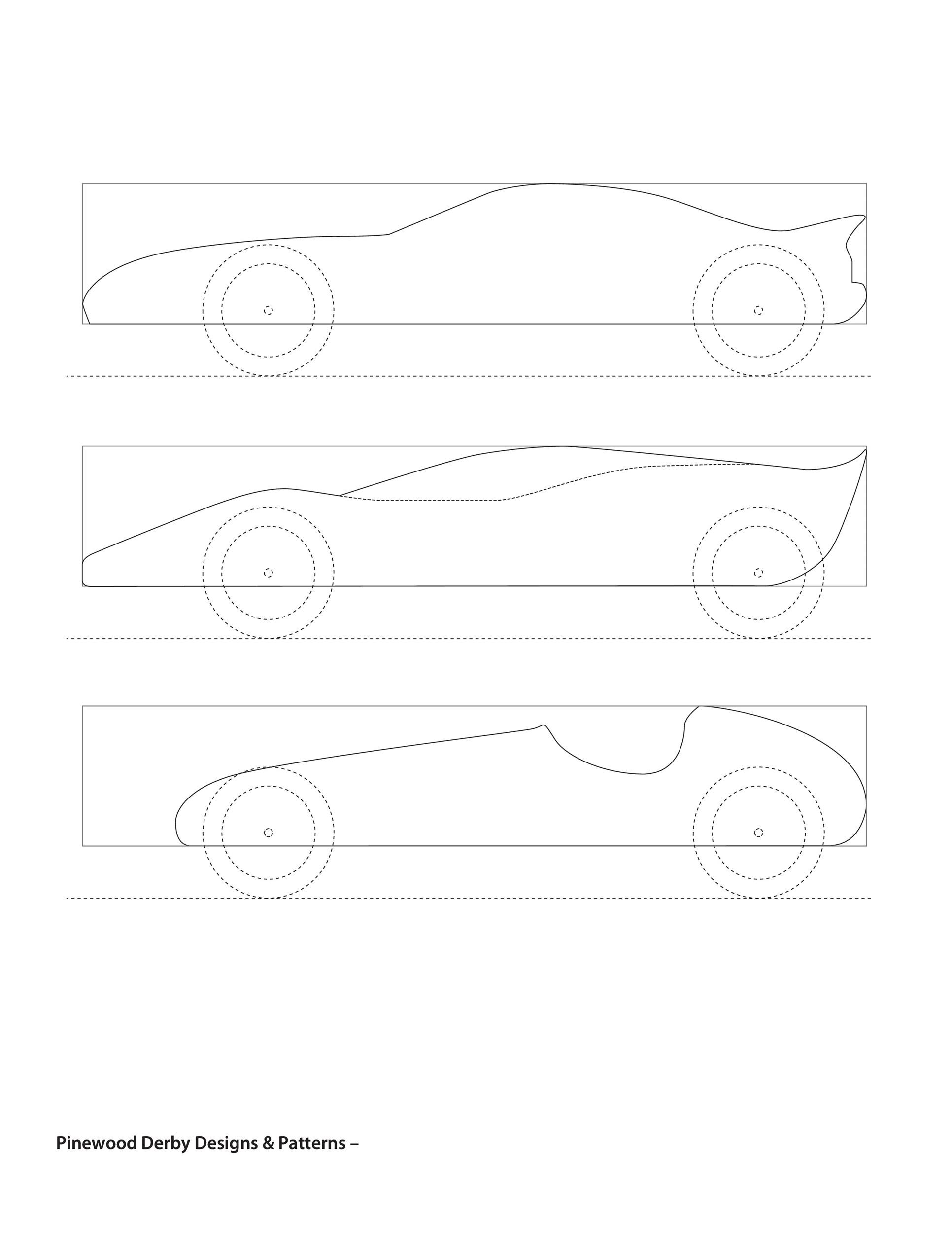 Free Printable Pinewood Derby Templates