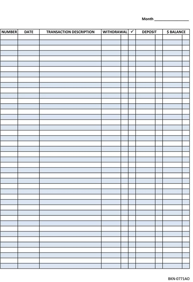 Free Printable Check Register Templates Free Printable Check Register Templates