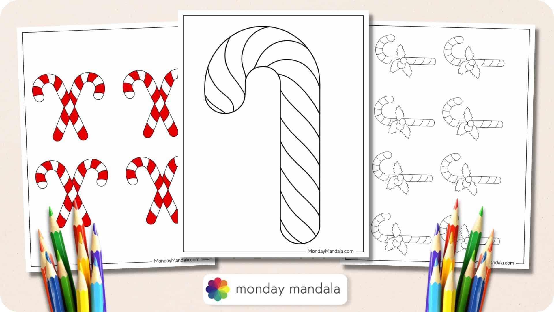 Candy Cane Templates Printable Free