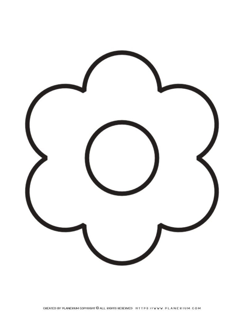 6 Petal Flower Templates Free Printable