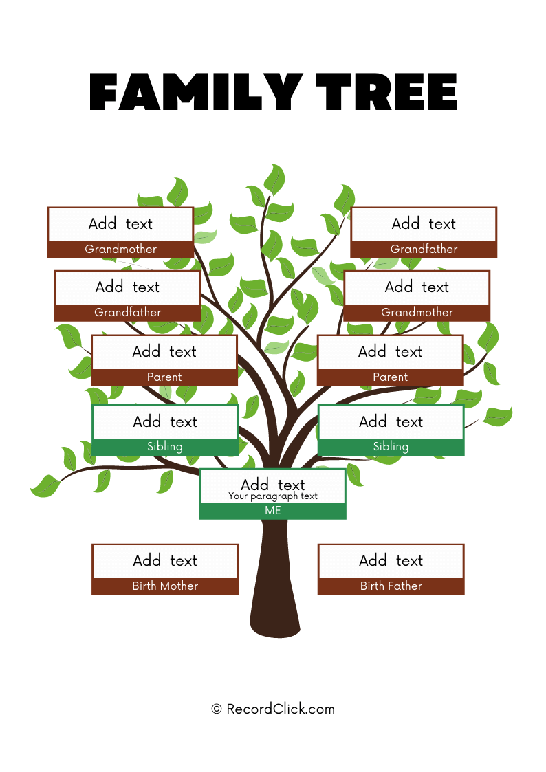 Free Family Tree Templates Printable
