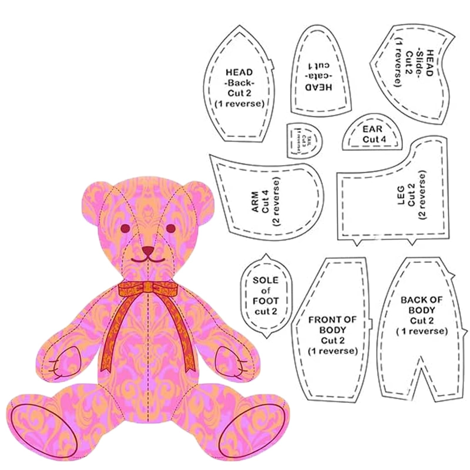 Templates Free Printable Easy Teddy Bear Pattern