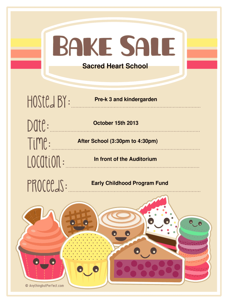 Free Printable Bake Sale Flyer Templates