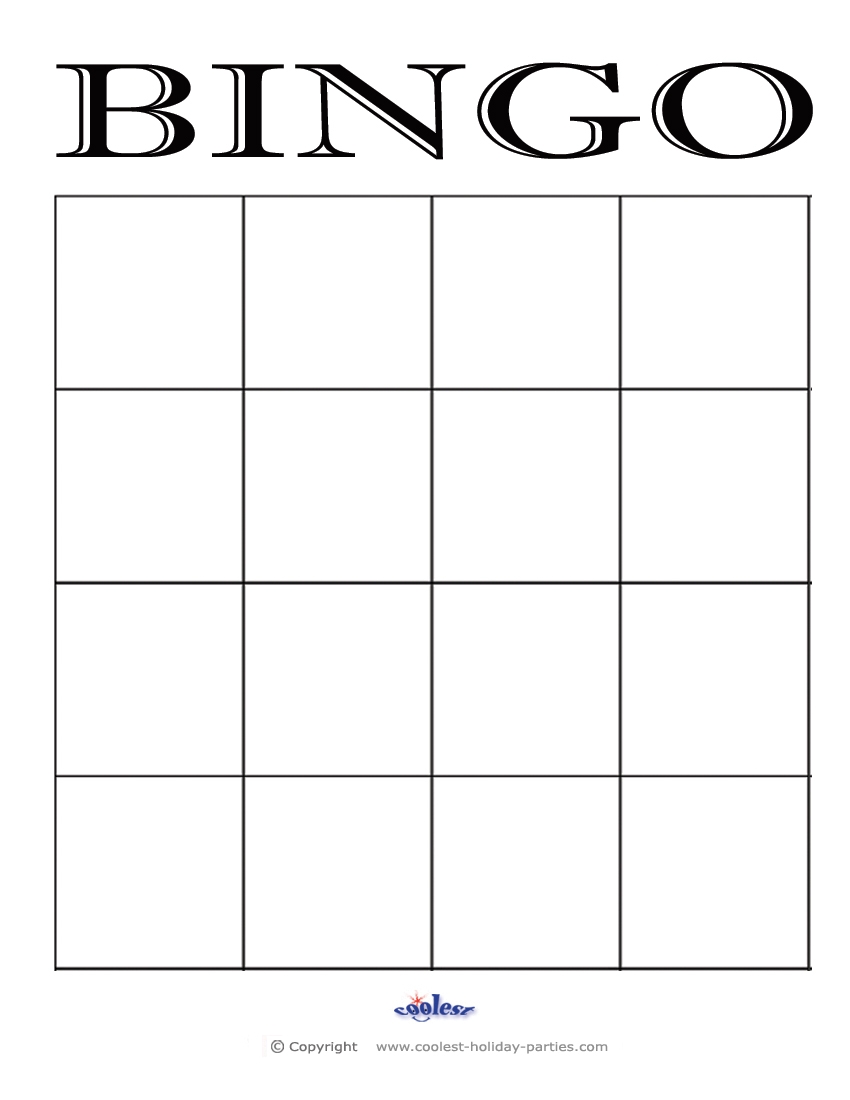 Free Printable Templates Blank Bingo Card
