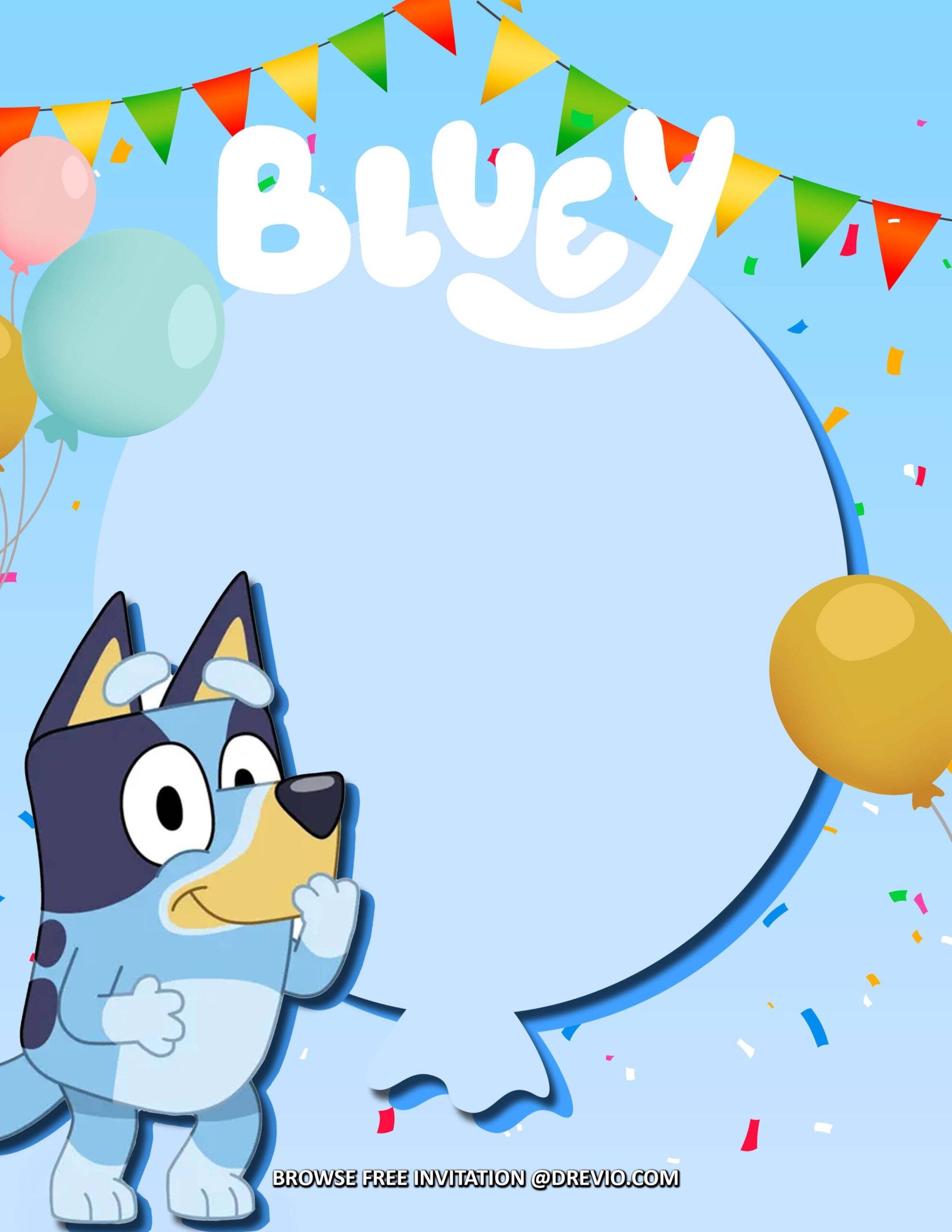 Bluey Invite Template Bluey Invite Template