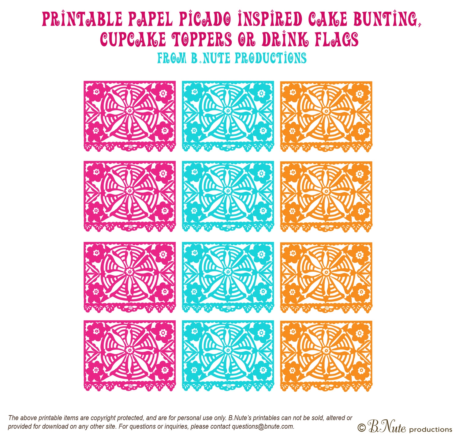 Free Printable Papel Picado Templates