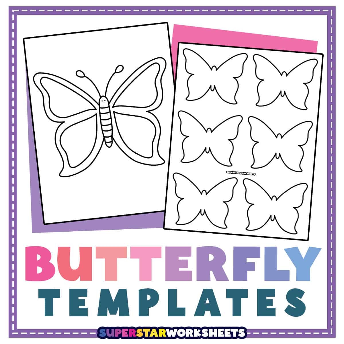 Free Printable 3D Butterfly Templates