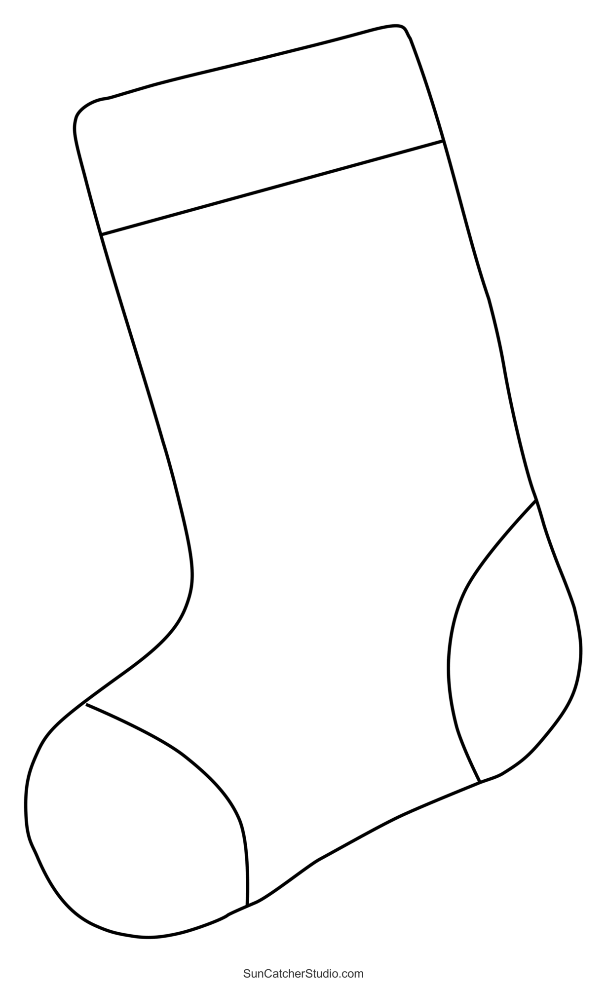 Free Printable Outline Christmas Stocking Templates
