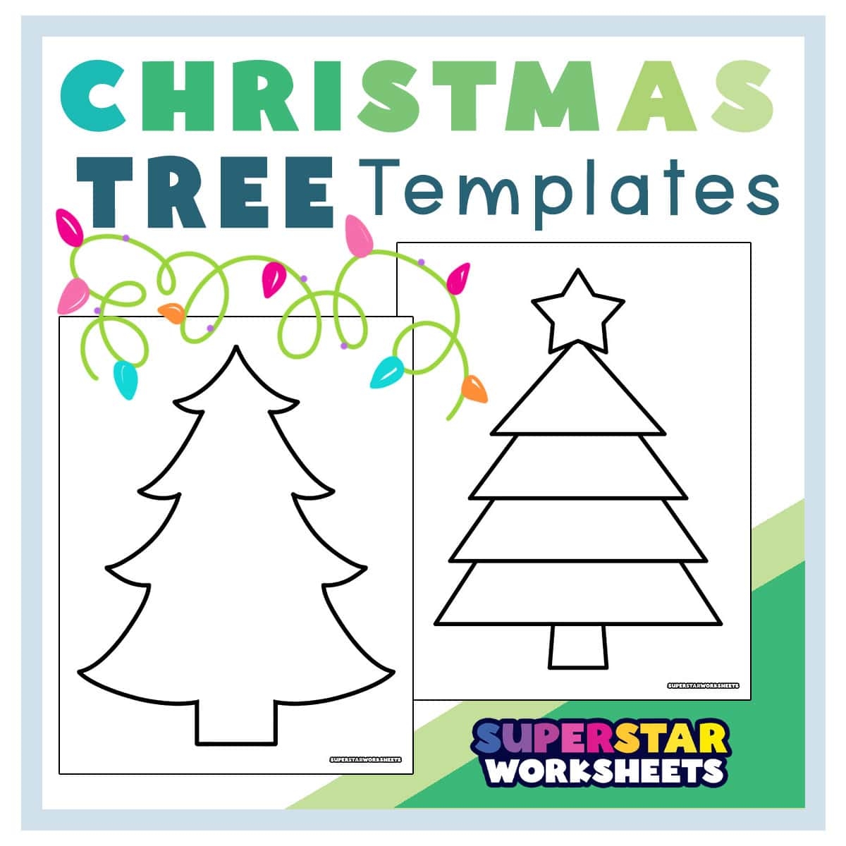 Christmas Tree Template Free Printables Superstar Worksheets Christmas Tree Template Free Printables Superstar Worksheets