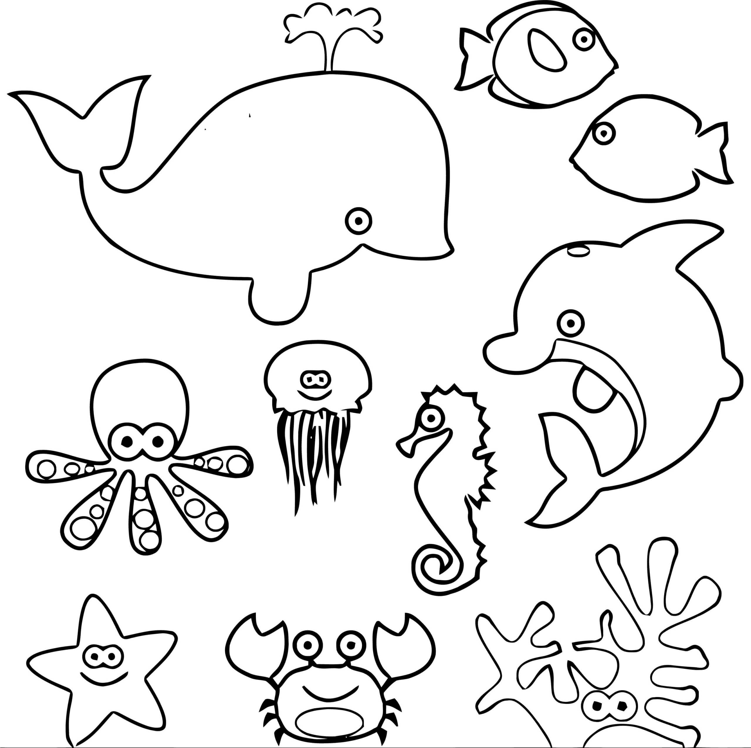 Free Printable Sea Creature Templates
