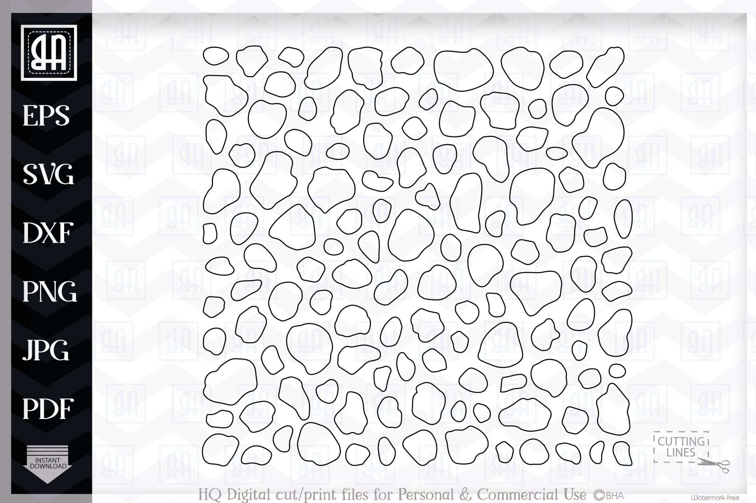 Dalmatian Spots SVG Dog Pattern Texture SVG Dog SVG