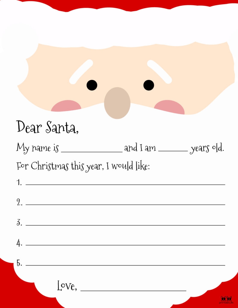 Free Printable Letter To Santa Templates Word Free Printable Letter To Santa Templates Word