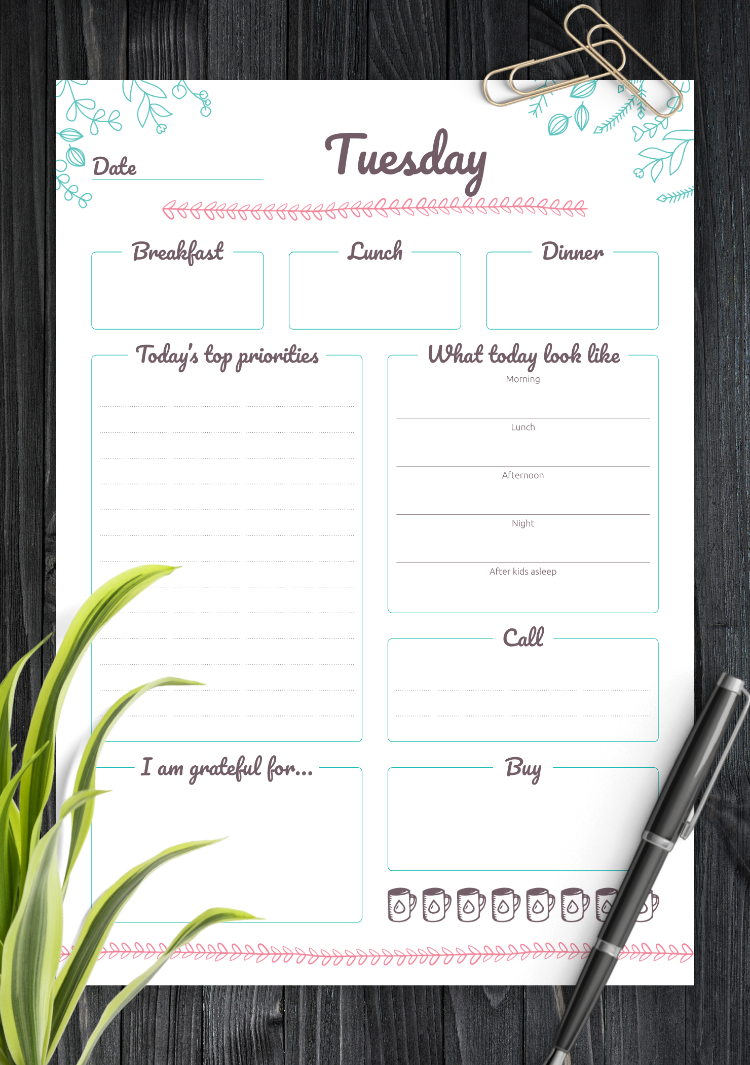 Free Printable 7 Day Weekly Schedule Templates