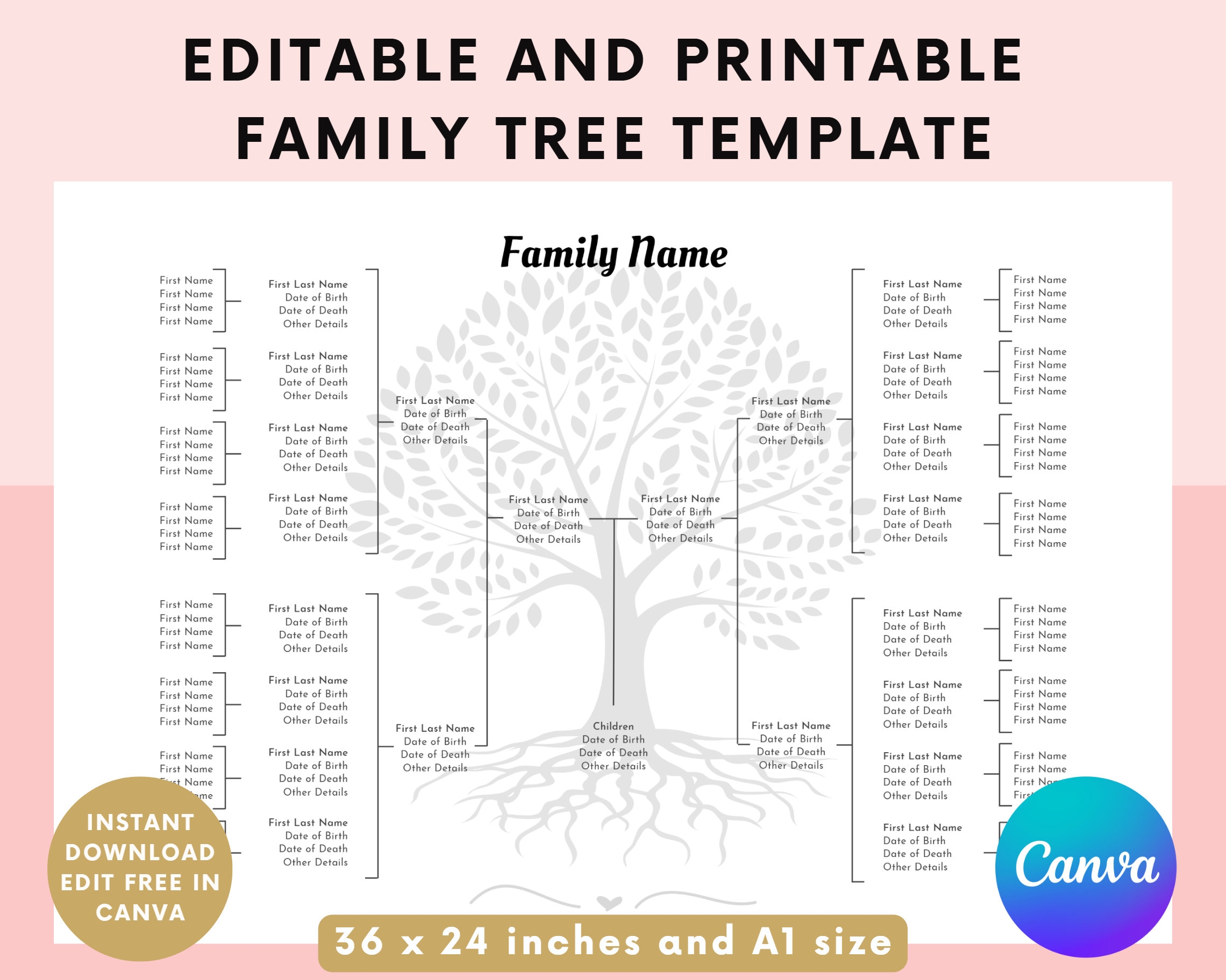 Free Family Tree Templates Printable Free Family Tree Templates Printable
