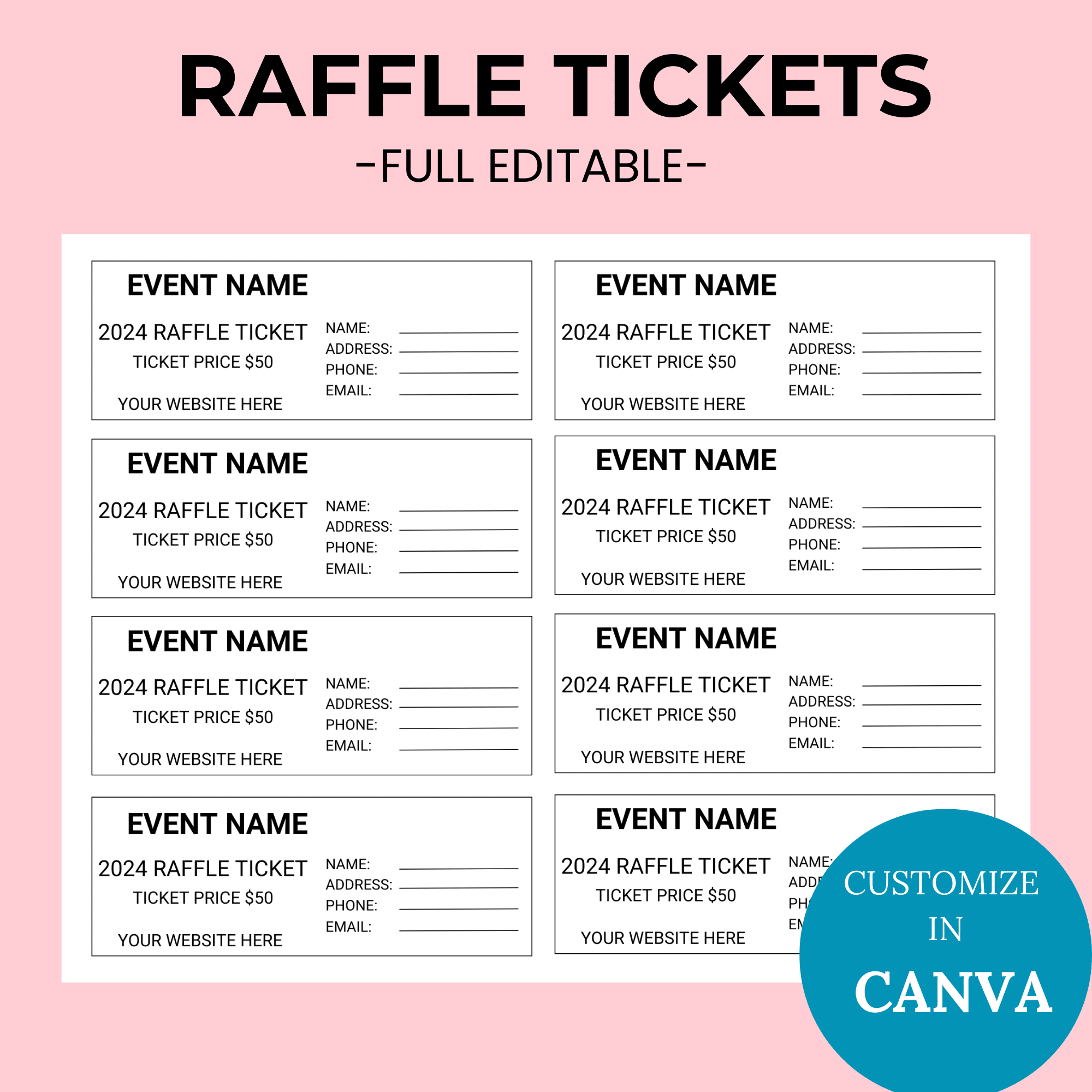 Free Printable Raffle Ticket Templates Download