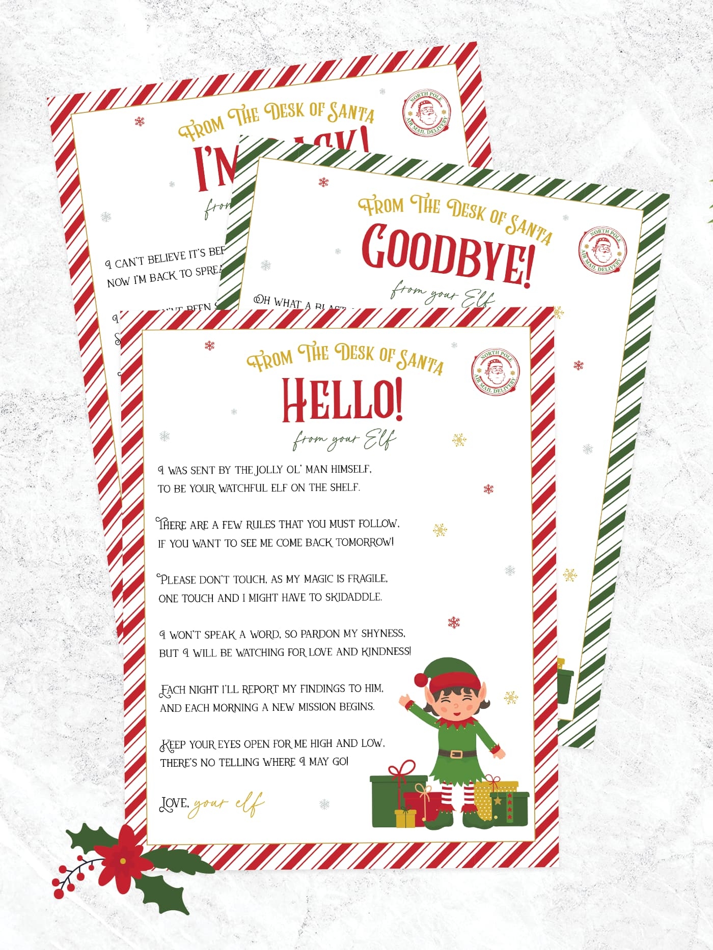 Elf On The Shelf Letter Templates Free Printable Word
