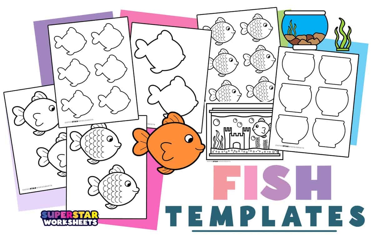 Fish Template Free Printables Superstar Worksheets