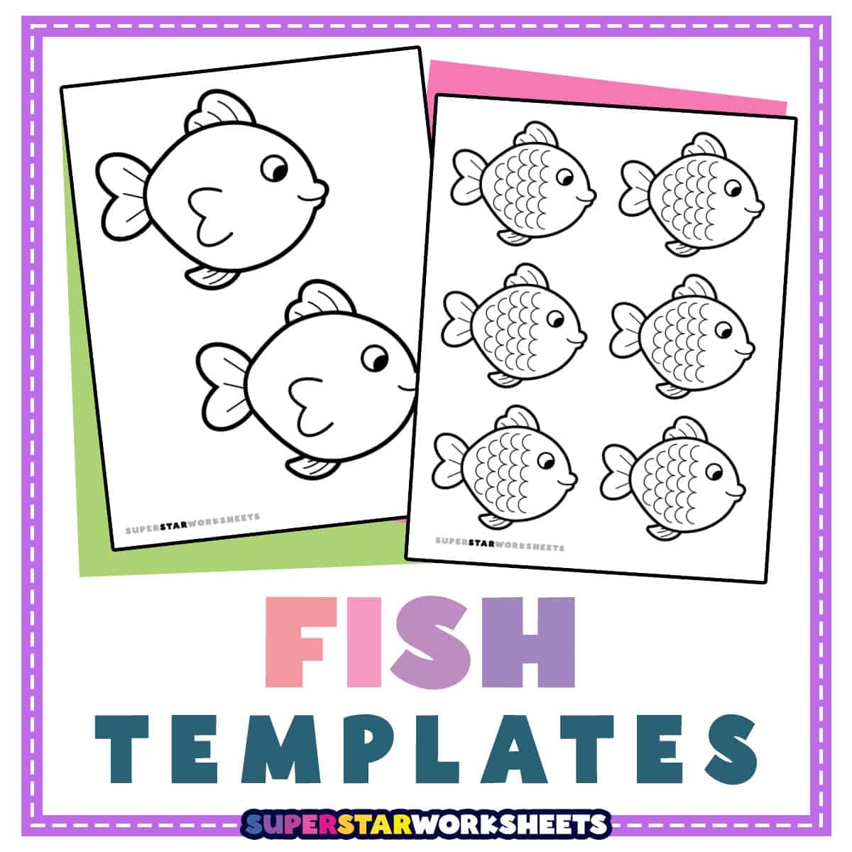 Free Printable Colored Fish Templates