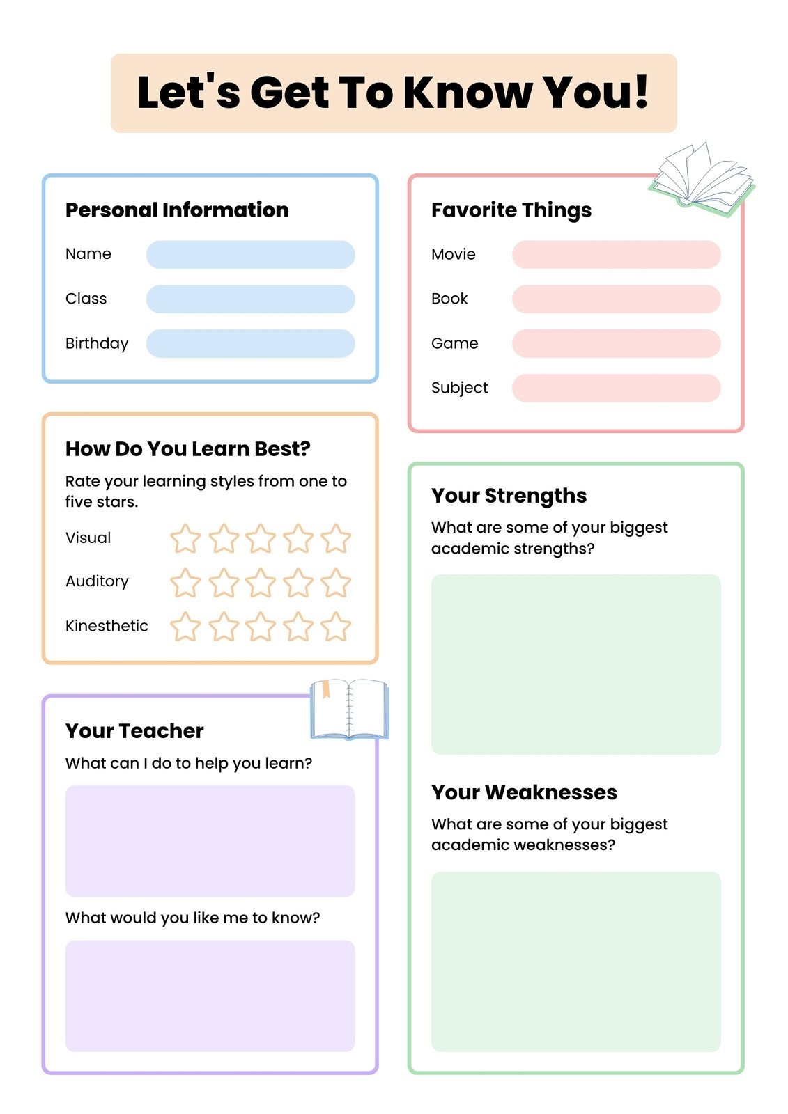 Free Printable Getting To Know Your Employees Questionnaire Templates