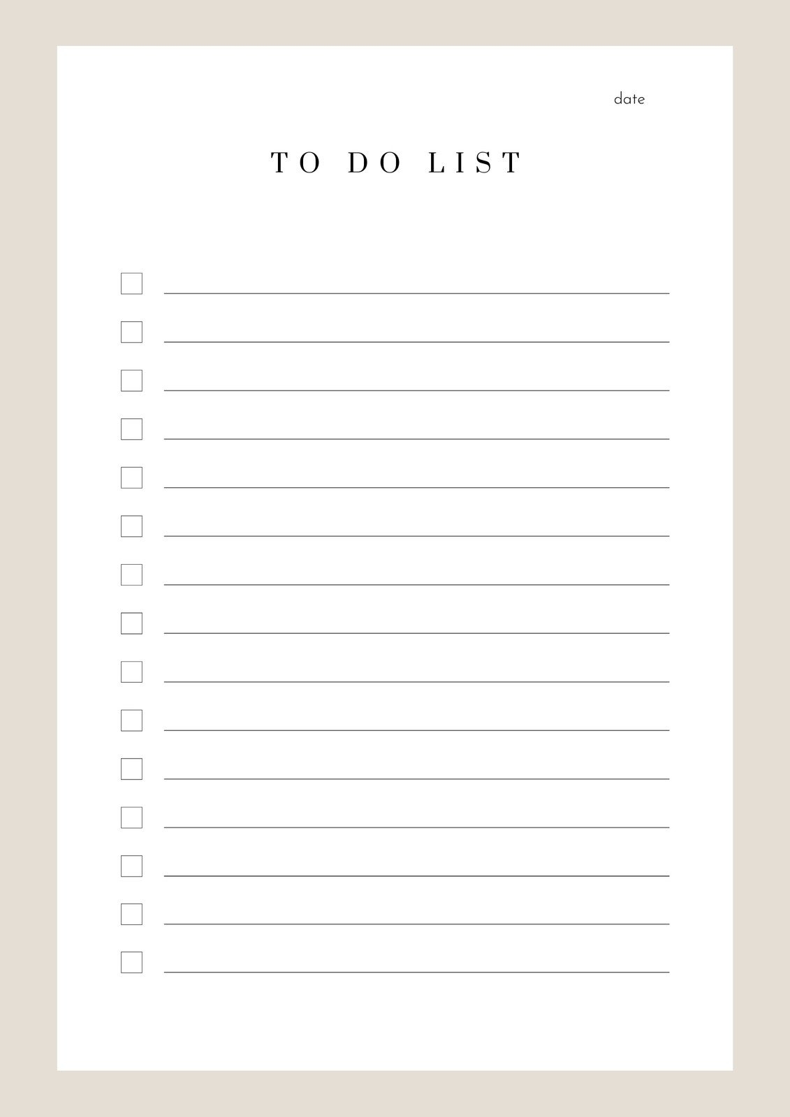 Free Printable To Do List Templates