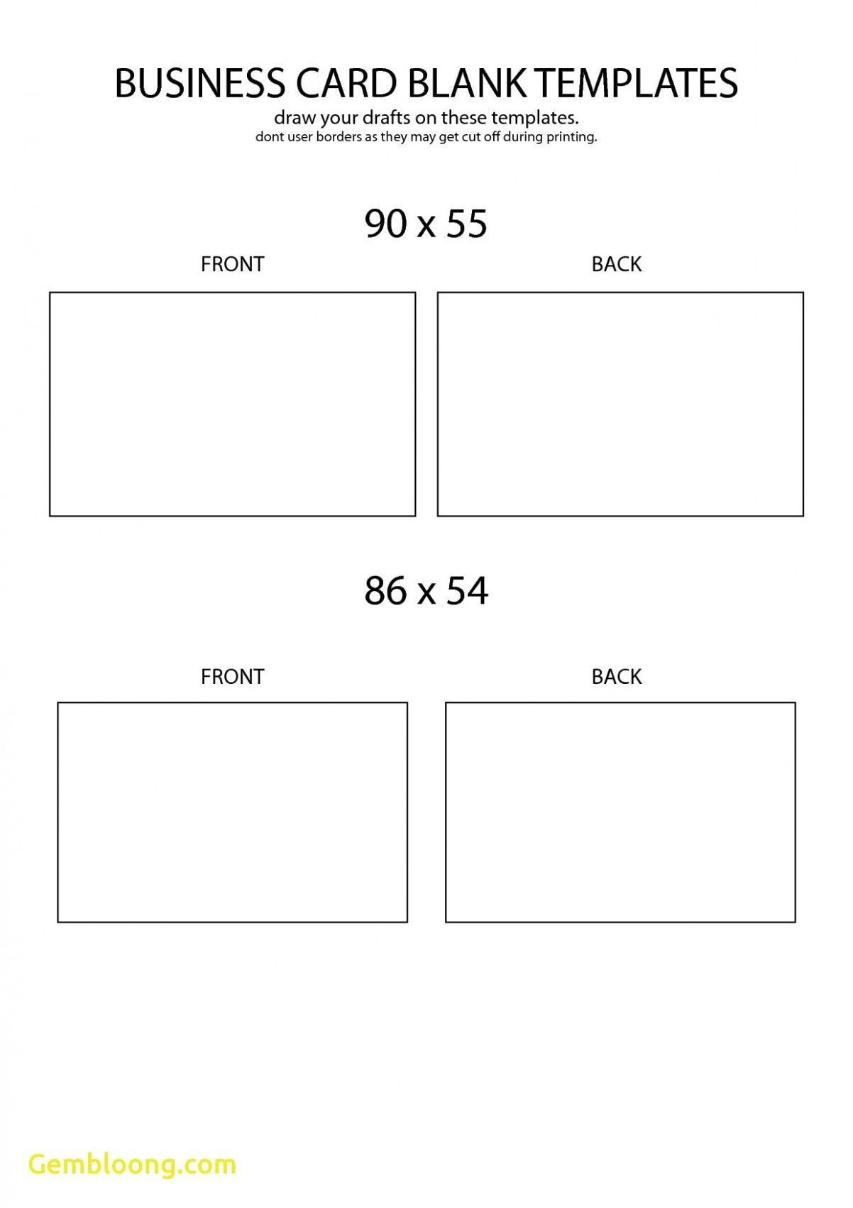 Free Printable Blank Business Card Templates