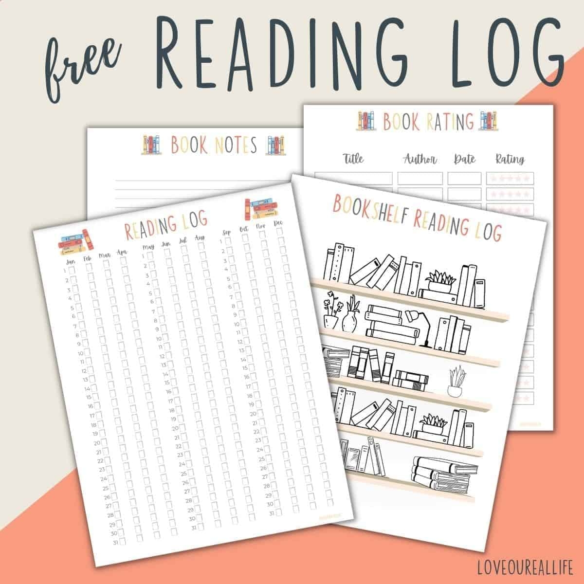 Free Printable Bullet Journal Books To Read Templates