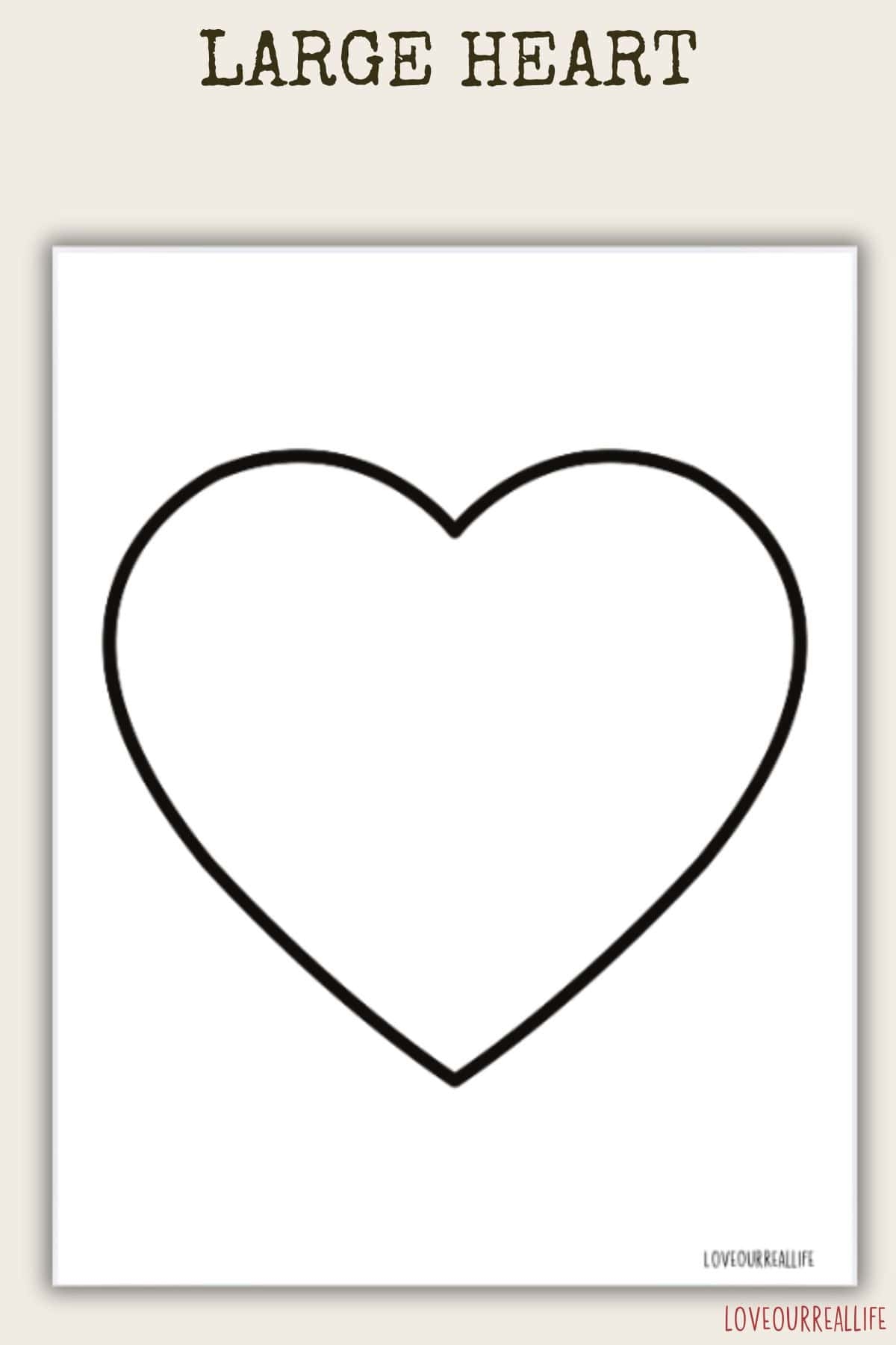 Free Printable Outline Heart Templates
