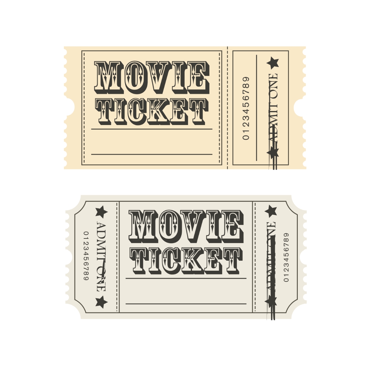 Free Printable Movie Ticket Templates