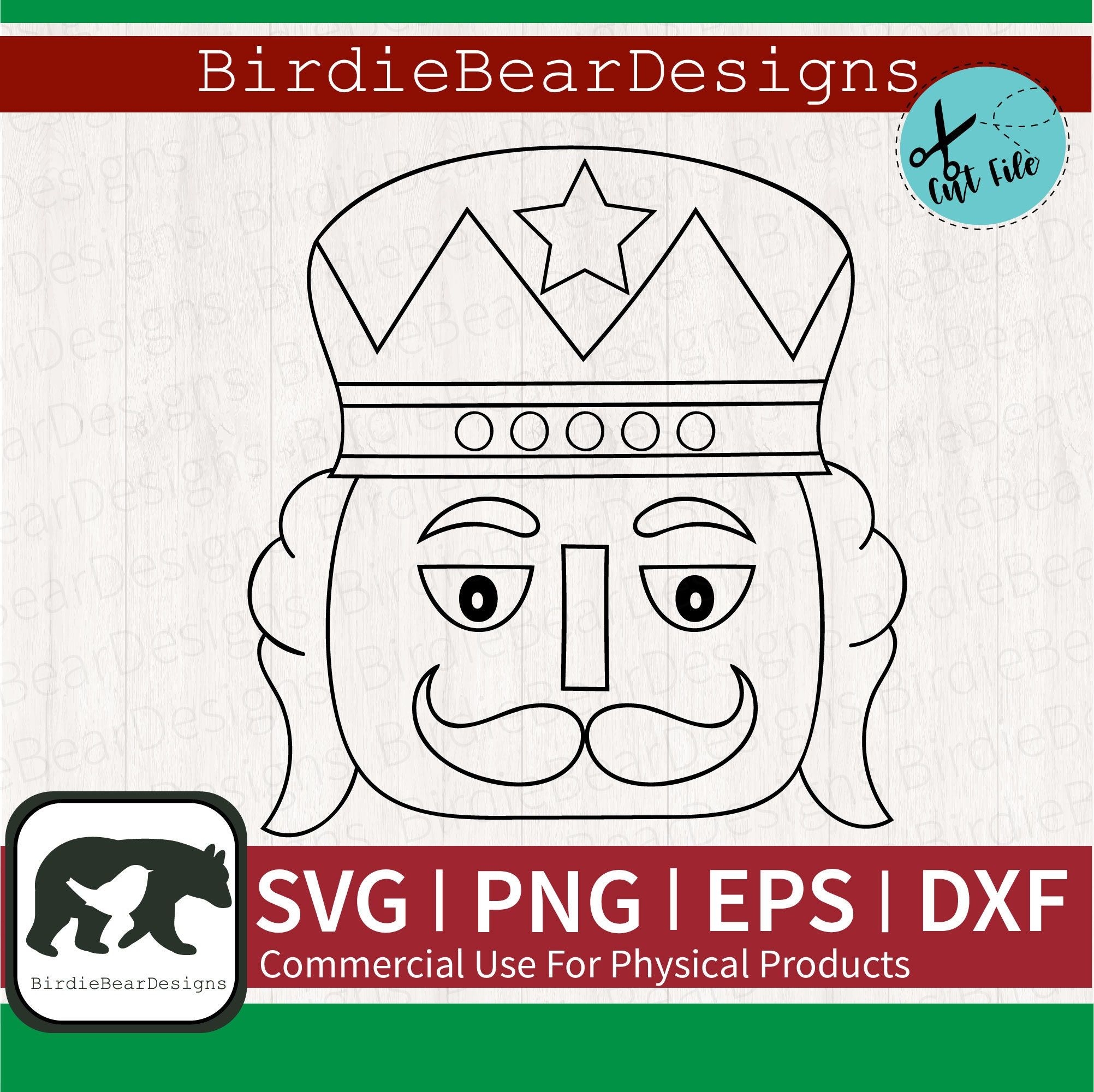 FREE Nutcracker Face SVG Cute New Christmas