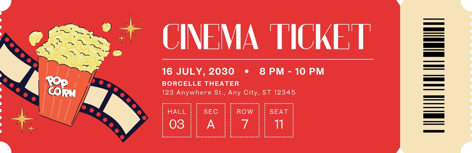 Free Movie Ticket Templates Printable