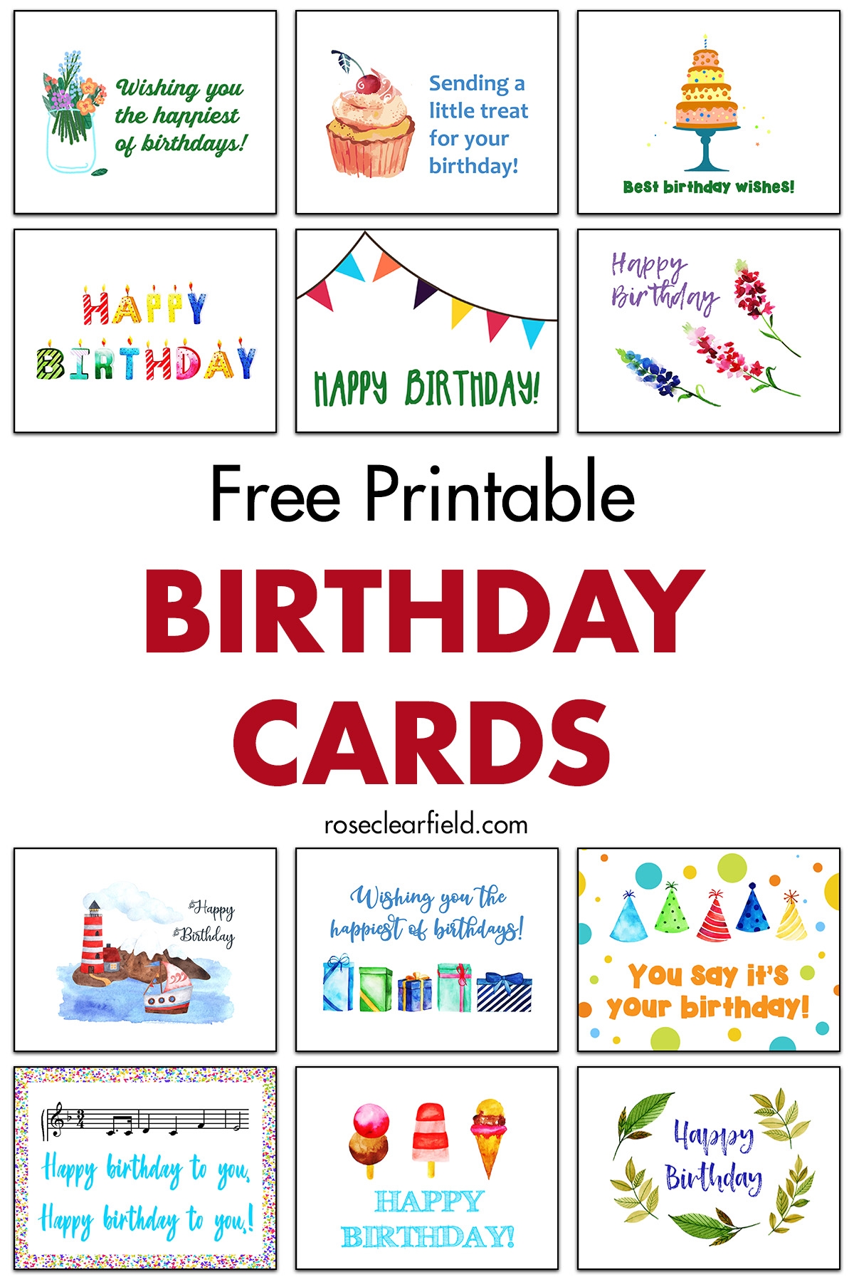 Free Printable Birthday Card Templates