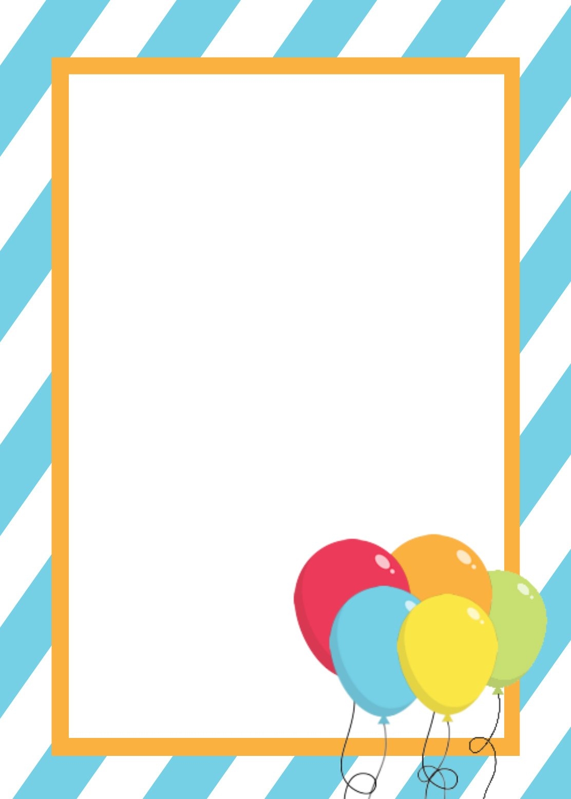 Blank Free Printable Birthday Invitation Templates