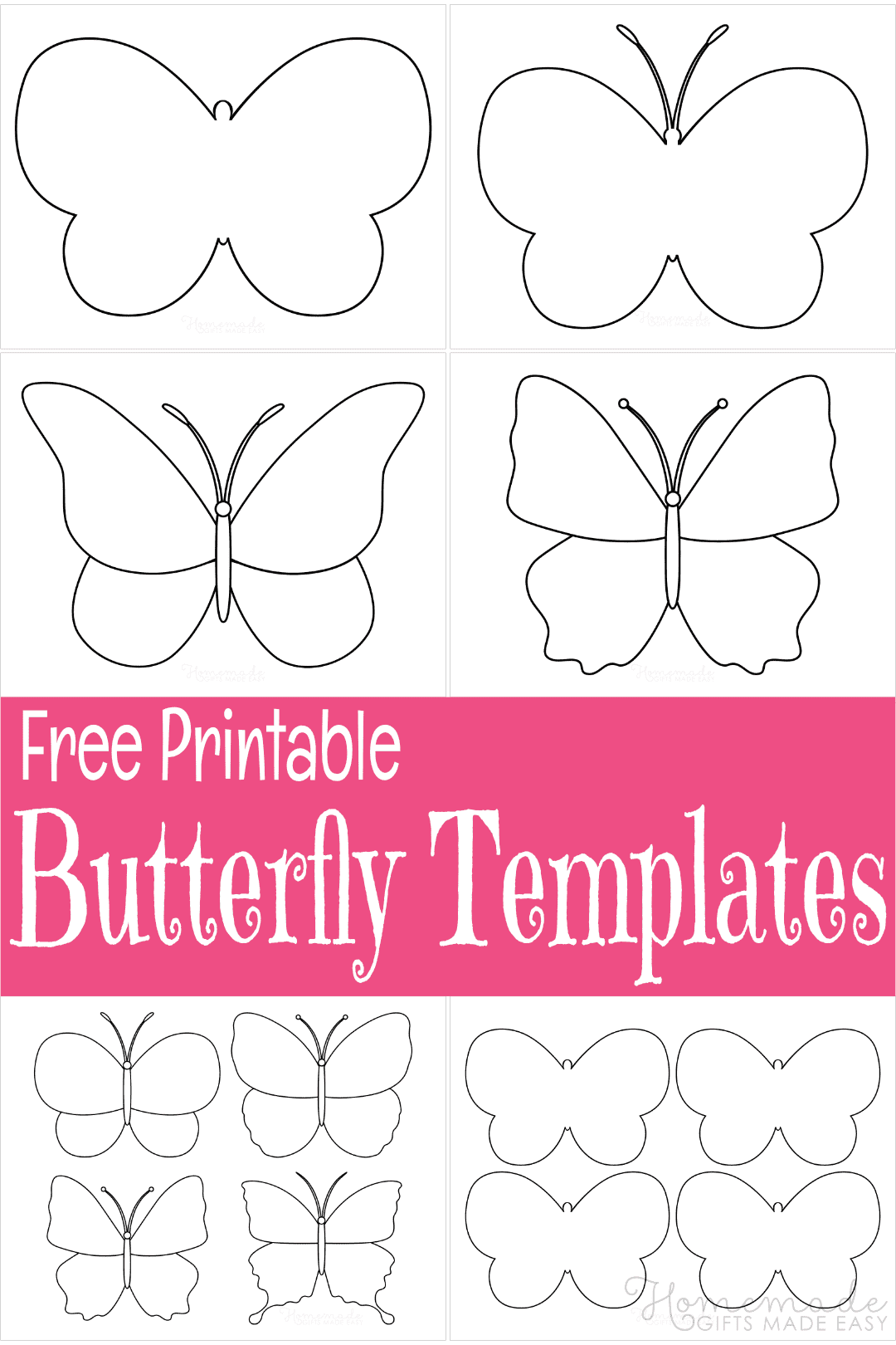 Free Printable Large Butterfly Templates
