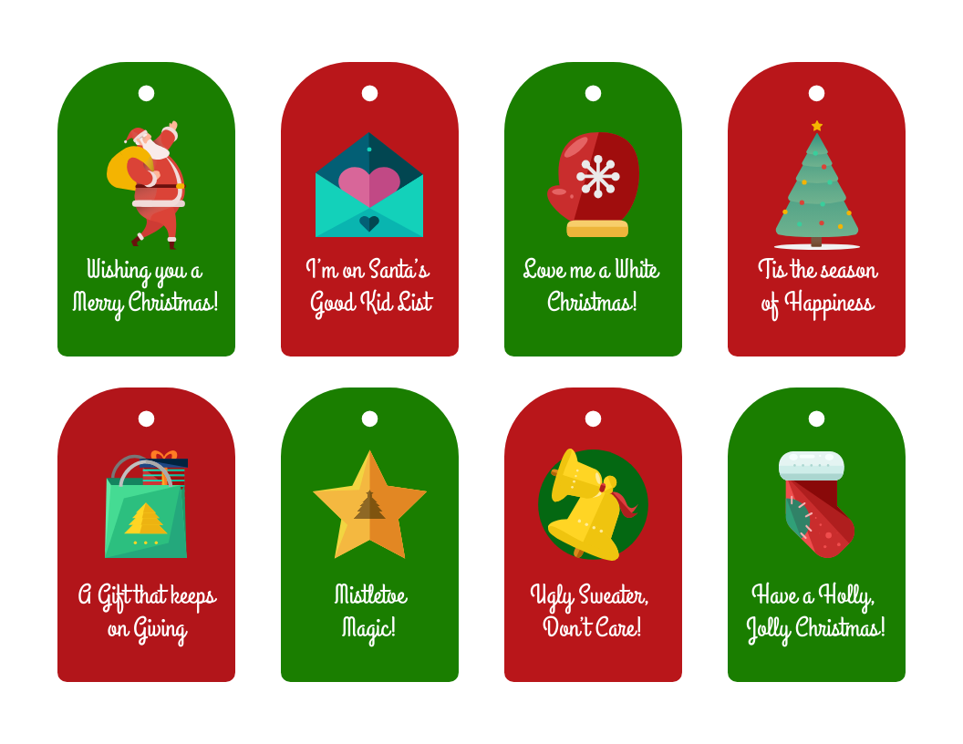 Christmas Tags Templates Printable Free