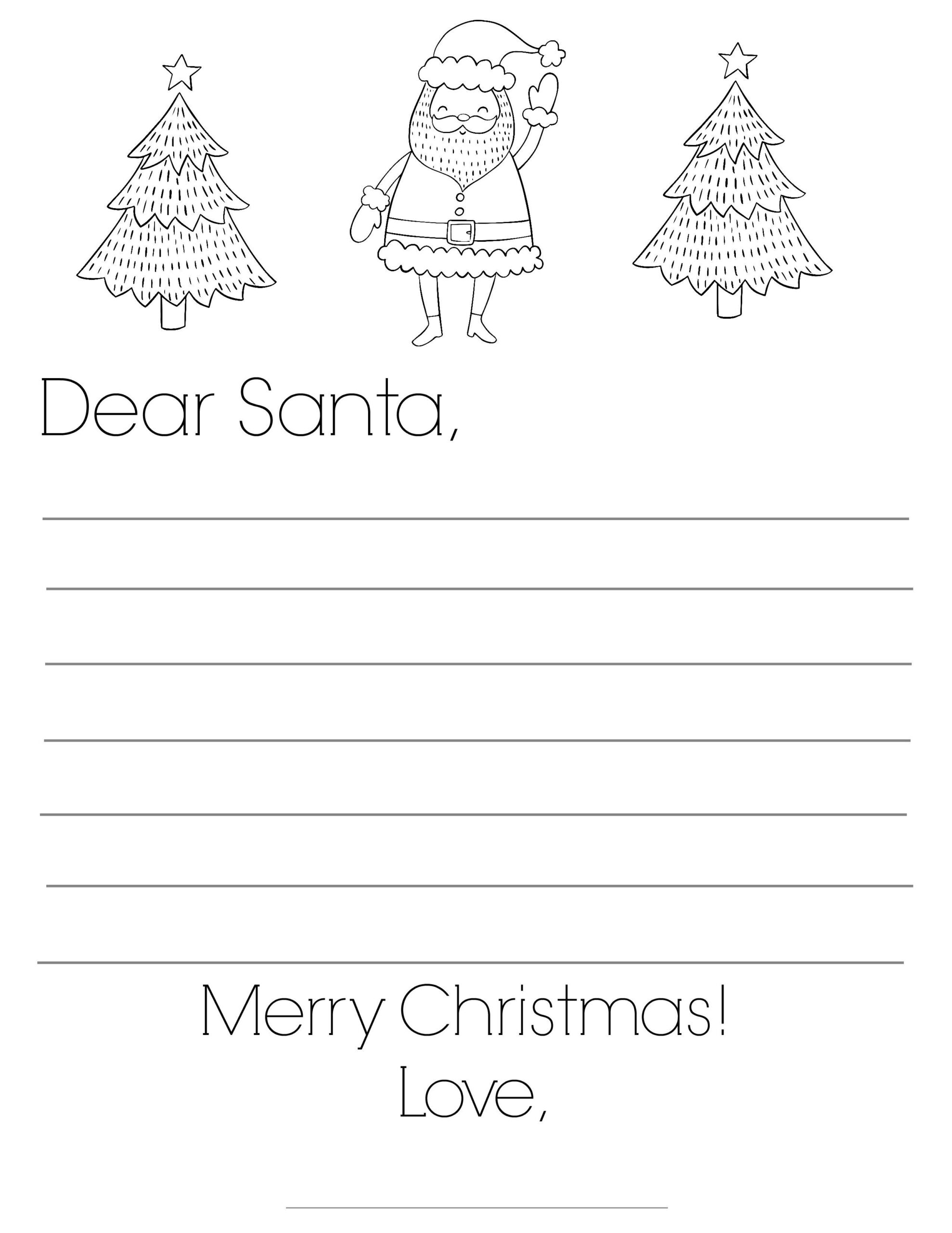 Dear Santa Letter Templates Free Printable