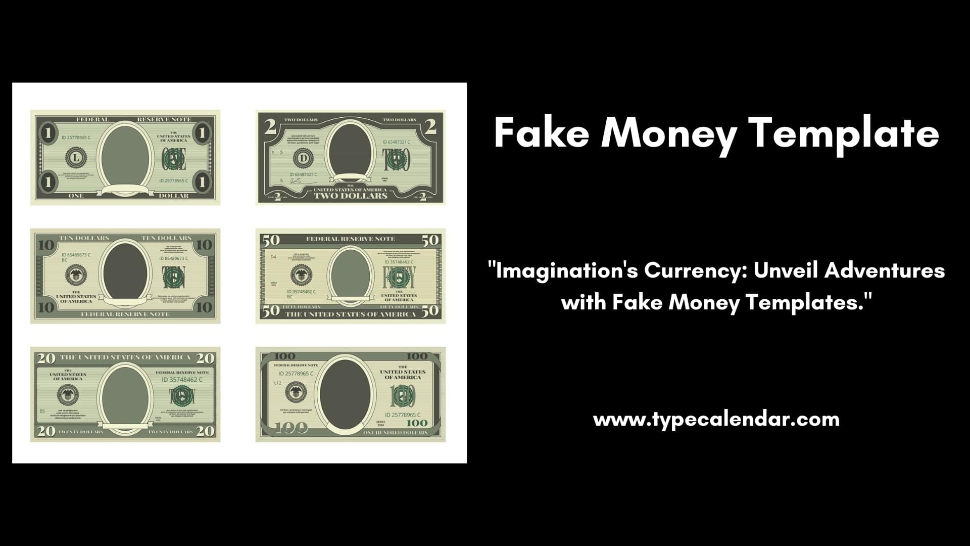Free Printable Fake Money Templates
