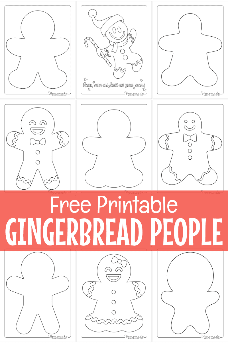 Free Printable Gingerbread Man Templates Free Printable Gingerbread Man Templates