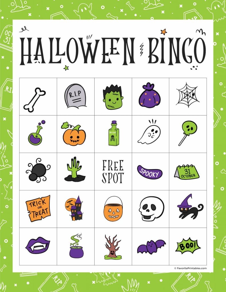 Free Printable Halloween Bingo Templates