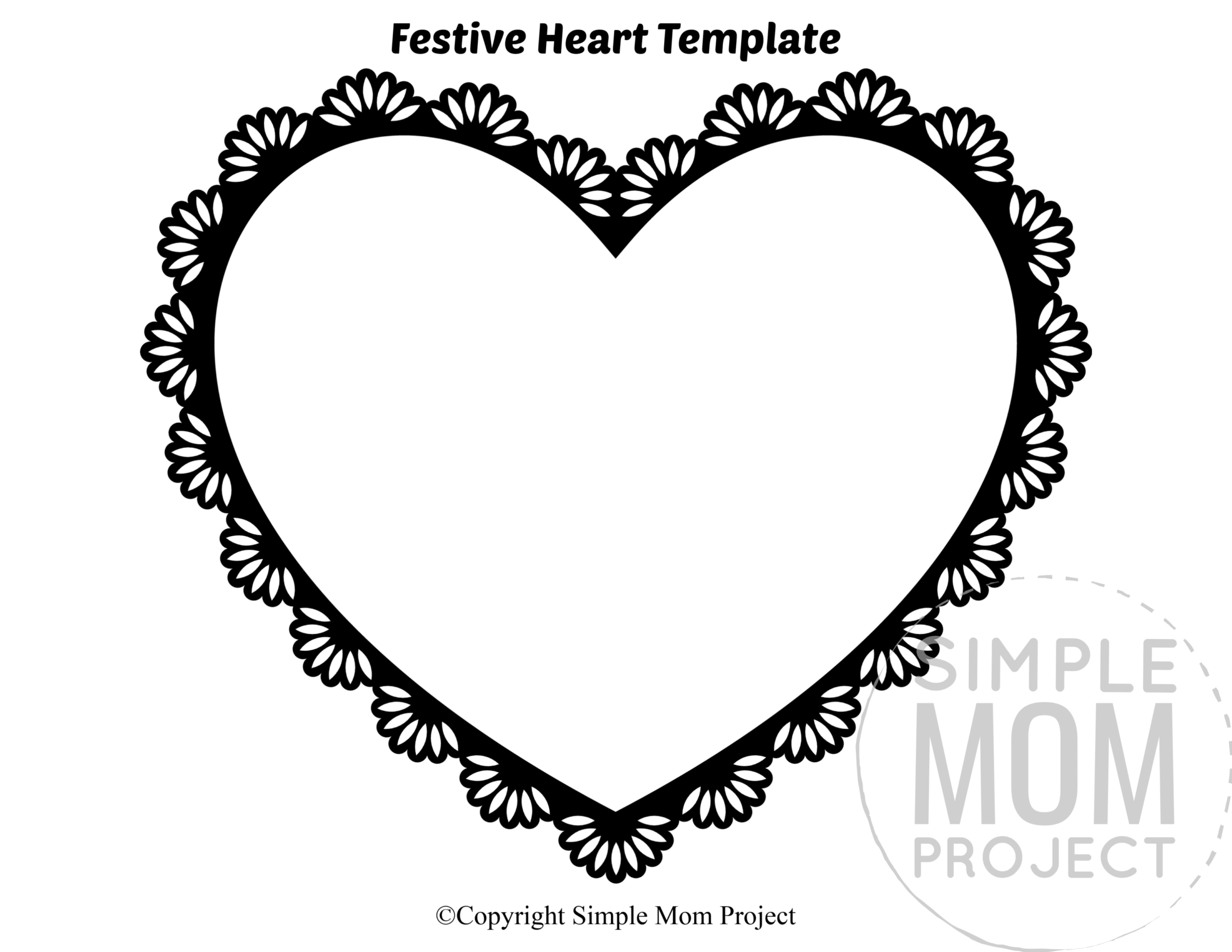 Large Heart Templates Printable Free